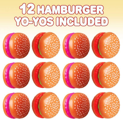 ArtCreativity Plastic Yoyos for Kids, Pack of 12, Novelty Food Shaped Yo-Yo Toys, Birthday Party Favors, Goodie Bag Fillers, Holiday Stocking Stuffers, Classroom Prizes