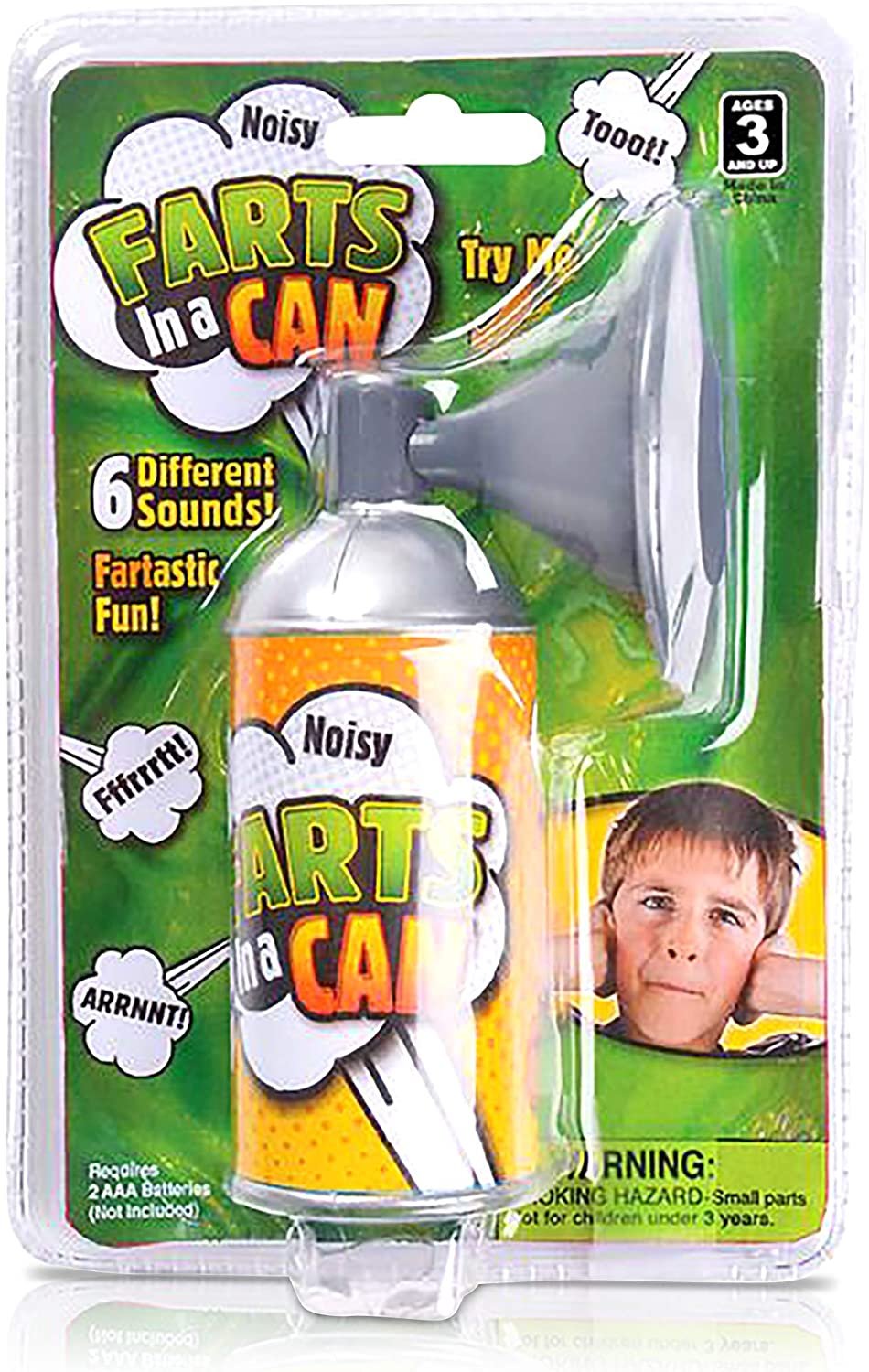 6" Fart in a Can Machine with 6 Hilarious Sounds - Prank Farting Sound Toy for Kids and Adults - 100% Odorless - Loud Bullhorn - Funny Gag Joke Gift for Boys, Girls, Men and Women