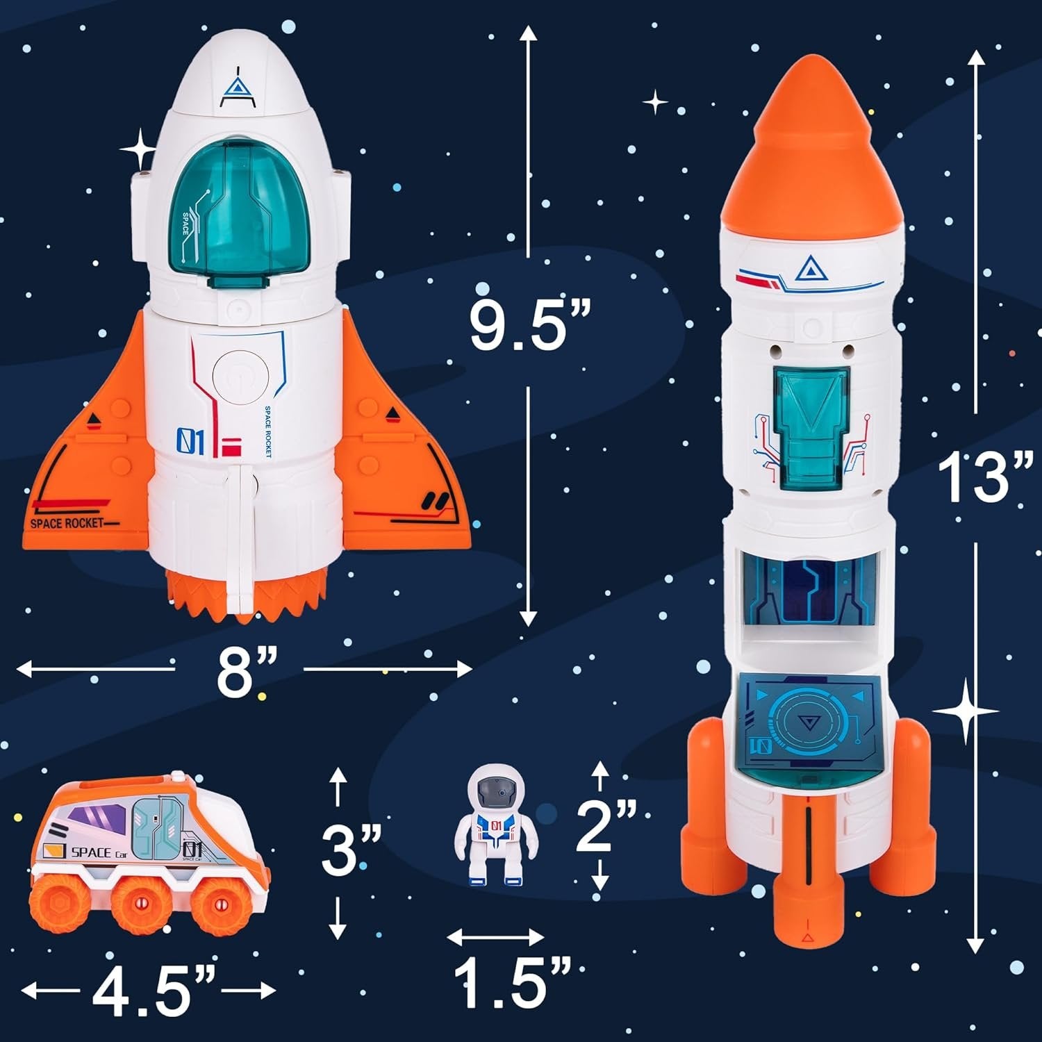 Outer Space Toy Playset with Planet Projection, Lights and Sounds