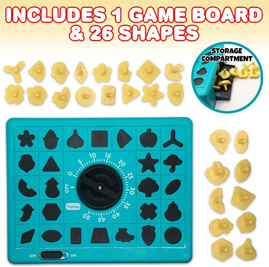 Gamie Time Game, Pop Up Board Game with Shape Matching Puzzles for Kids, Early Education Toys for Boys & Girls, Teaches Shape Recognition & Deductive Reasoning, Great Birthday for Kids