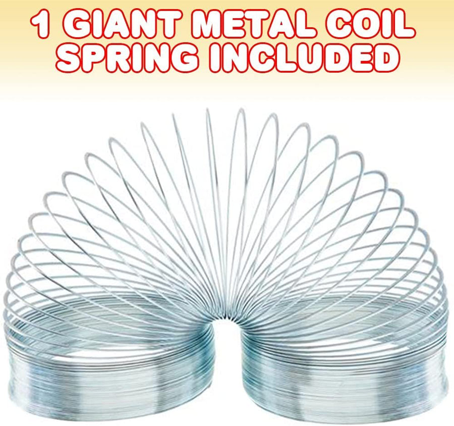 Giant Metal Coil Spring, 1 PC, Classic Fidget Toy for Kids,, Stress Relief Toy for Boys and Girls, Kids’ Spring Toy, Great for Desktop Fidgeting