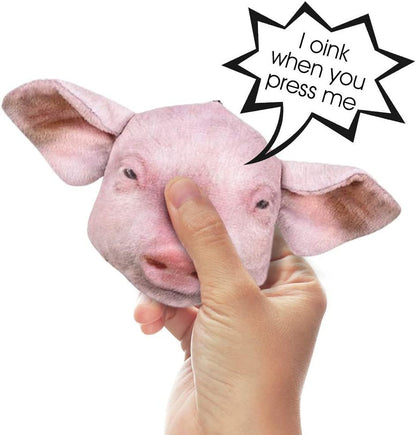 ArtCreativity Pig Backpack Clips with Oinking Sound, Set of 2, Fun Bag Accessories for Kids, Unique Back to School Supplies, Barnyard Birthday Party Favors for Boys and Girls