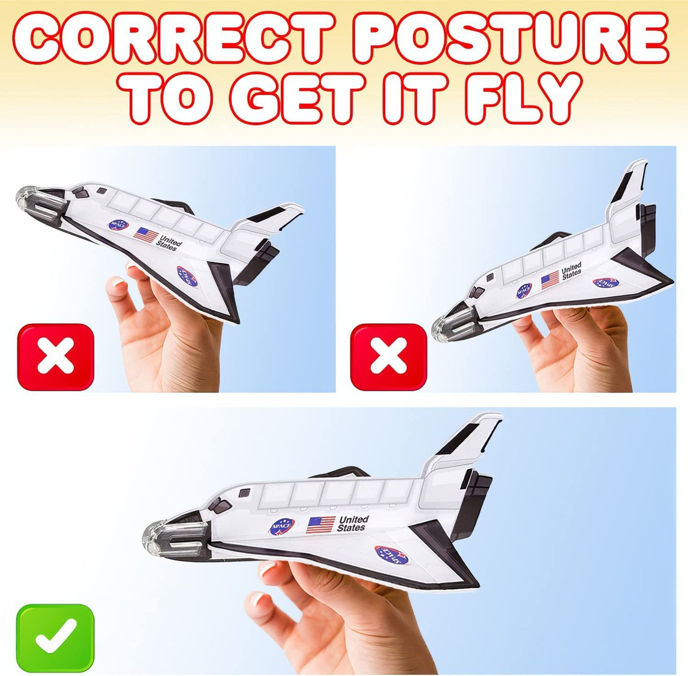 Space Shuttle Gliders, 24 Flying Toy Shuttles