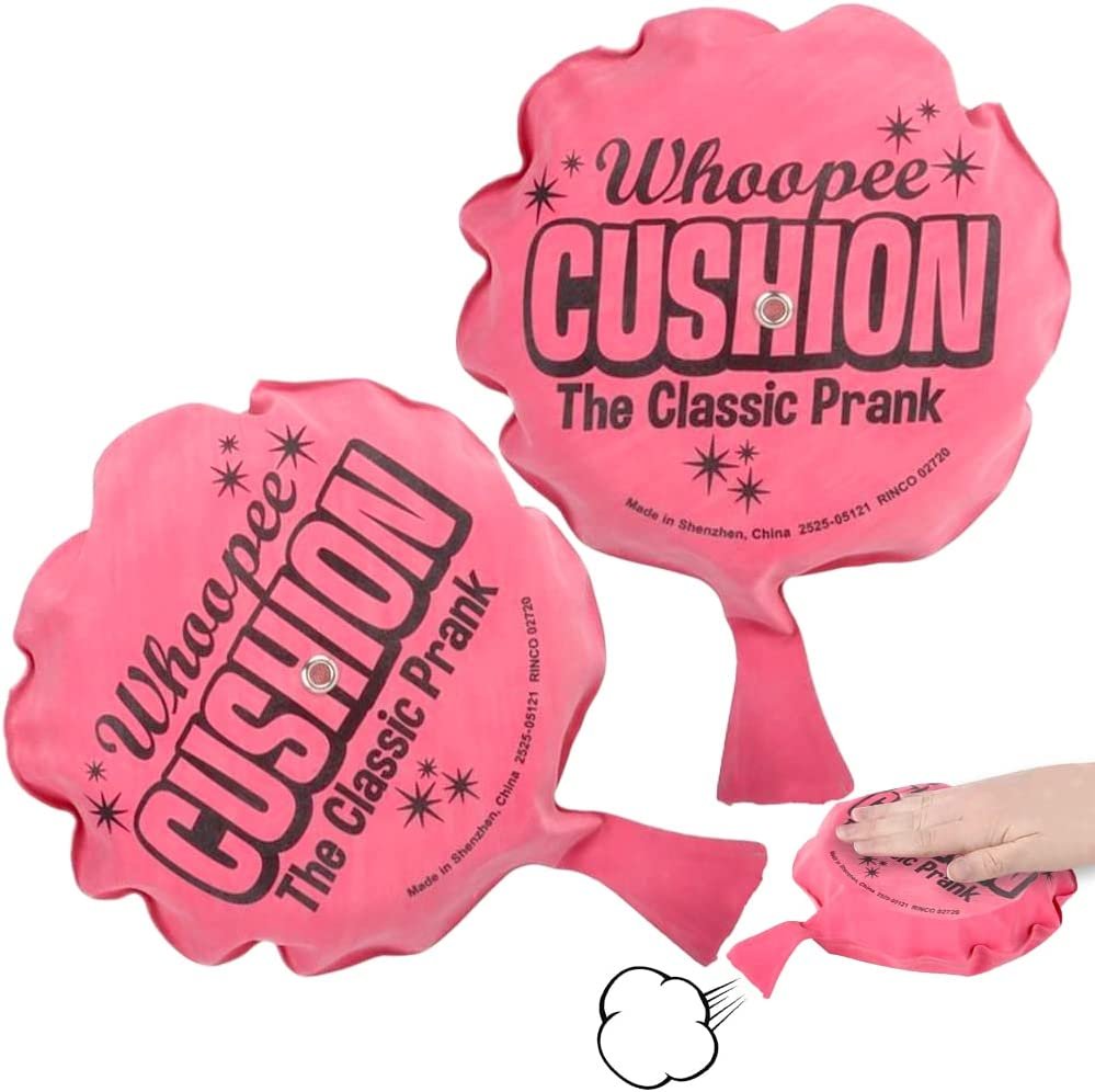 Self Inflating Whoopie Cushion, Whoopee 2.0, Prank Toys and Gag Gift, 2 Pack.