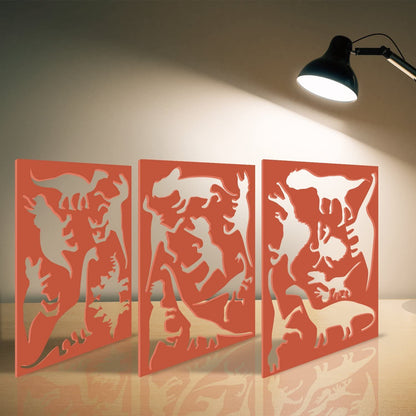 Karty Large Dinosaur Stencils for Kids Extra Thick Includes 20 Large Dinosaur Shapes with Pictures and Info About Each Dinosaur Most Durable Animal Stencils Available for Arts & Crafts