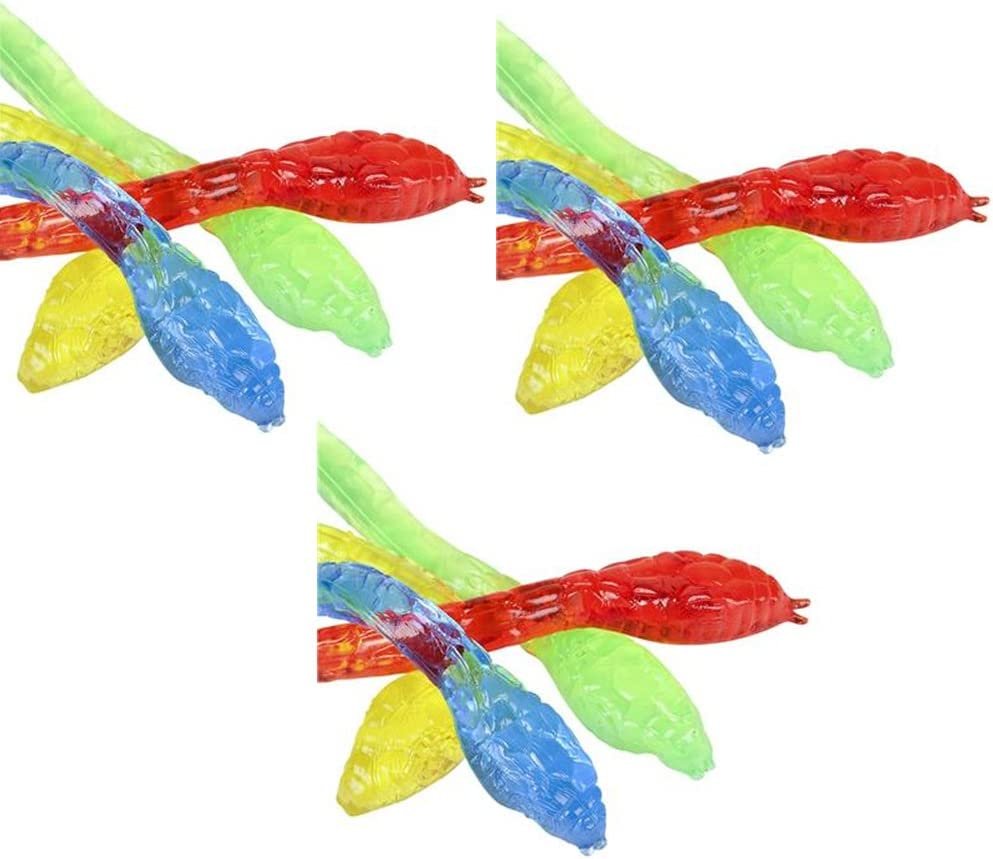 ArtCreativity Sticky Snake Set - Pack of 12 - Stretchy Colorful Sensory Toys for Kids - Fun Birthday Party Favors for Girls and Boys, Great Carnival Prize, Novelty Gift