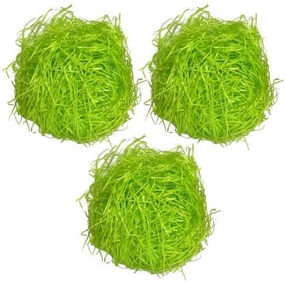 ArtCreativity Green Easter Grass Basket Filler, Set of 3 Bundles, Cellophane Easter Basket Stuffing, Bright and Colorful Gift Box Fill, Quality Shredded Filler for Gift Baskets, 5.25oz