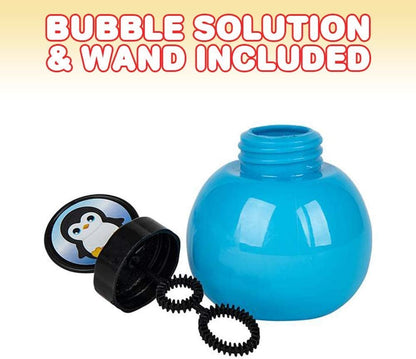 ArtCreativity Light Up Penguin Bubble Blower Wand - 12 Inch Illuminating Bubble Blower with Thrilling LED Effects, Batteries and Bubble Fluid Included, Great Gift Idea, Party Favors - Assorted Colors
