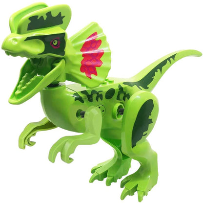 ArtCreativity Roaring Dilophosaurus Dinosaur Toy for Kids, Build Your Own Dinosaur Block Figure, Features Sounds and Includes Assembly Instructions, Dinosaur Birthday Party Supplies for Kids