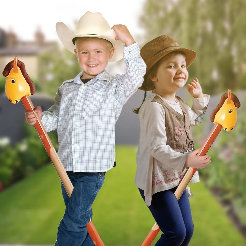 Inflatable Riding Horse, 1 Piece, 56" Stick Horse Inflate, Cowboy Toy for Kids, Inflatable Horse on a Stick for Hours of Fun, Cowboy Costume Accessory for Boys and Girls
