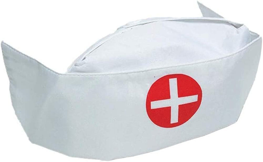 Classic Nurse Hat for Kids, Retro Nurse Cap for Halloween Nursing Costume, Stage Play Outfit, or Pretend Play, Fun Nurse Graduation Party Supplies, Favors, and Decorations