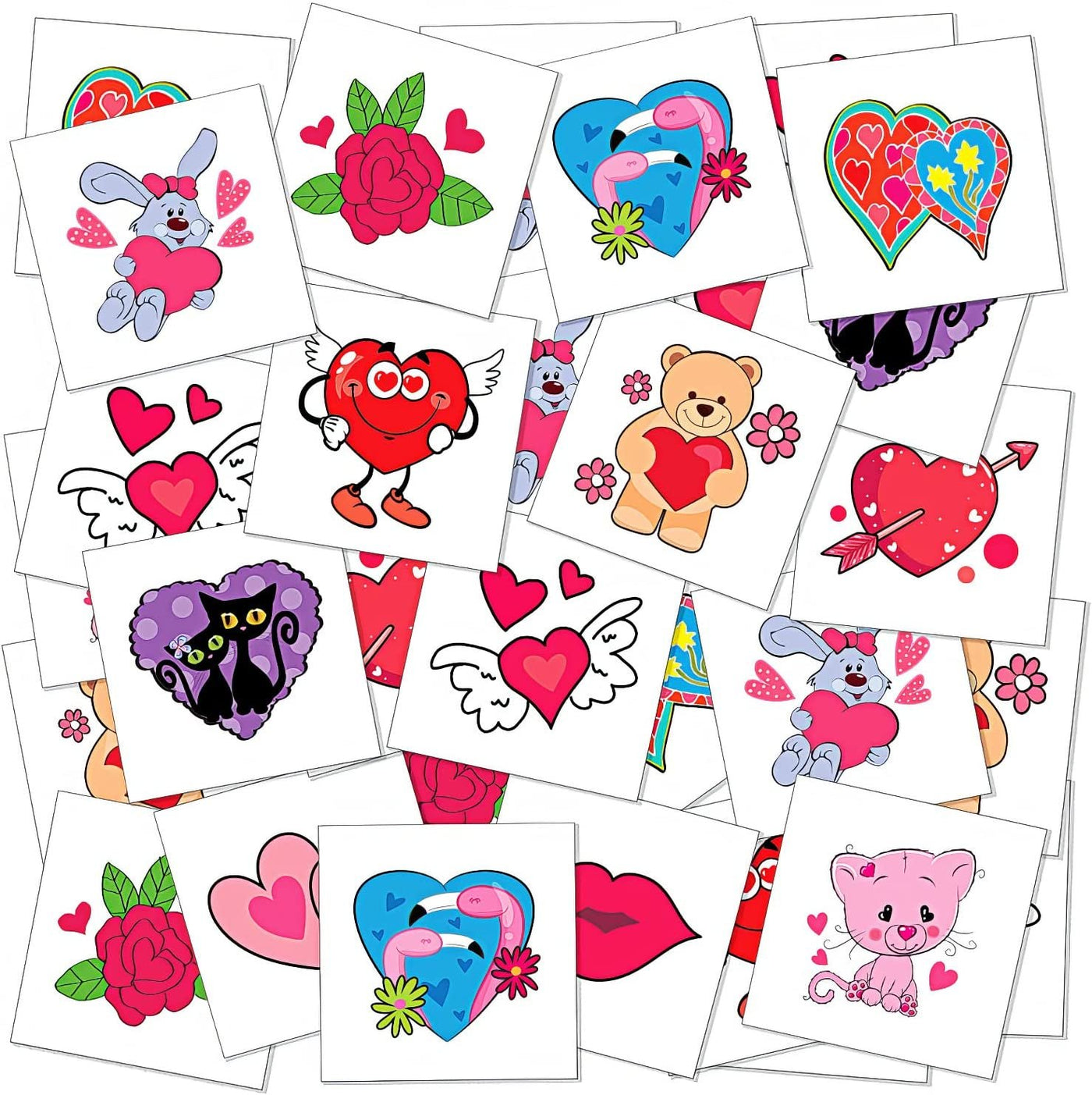 ArtCreativity Valentineu2019S Day Stickers Assortment for Kids, 100 Sheets with Over 1,600 Stickers, Valentine Stickers and Treats, Home-Made Holi