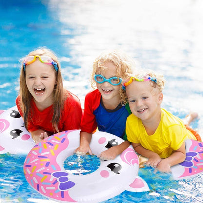 ArtCreativity 30 Inch Unicorn Donut Tubes, Set of 2, Colorful Inflatable Donut Tubes with Unicorn Design, Unicorn Birthday Party Decoration Supplies, Durable Water Pool Toys for Kids, Party Favors