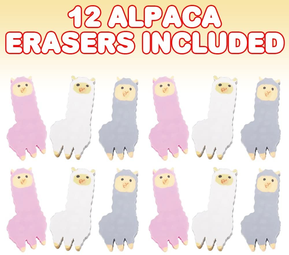 Alpaca Erasers for Kids, Set of 12, Aesthetic School Supplies for Kids ·  Art Creativity