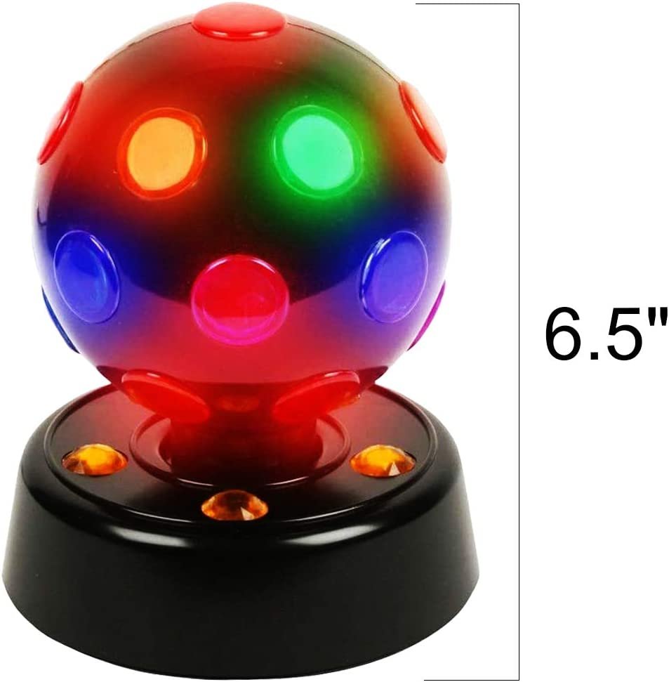 Revolving Disco Light for Kids and Adults, 1PC, Multi-Colored LED Party Disco Lighting, Perfect for Room Decor, Wedding Reception Decorations, Great Birthday & Holiday Present