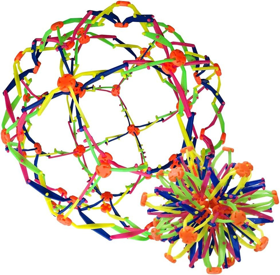 Collapsible Ball Toy, Set of 2, Expanding Mini Spheres for Kids, Stress Relief Fidget Toy for ADHD, Anxiety, Autistic Children, Great Party Favor and Gift for Boys and Girls