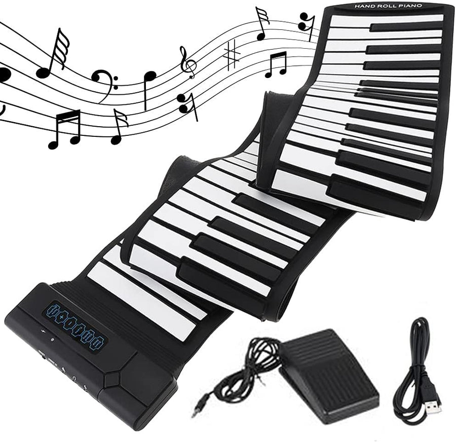 88-Key Roll Up Piano, Electric Foldable Piano Keyboard for Kids & Adults