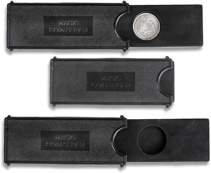 Coin Trick Magic Slider Cases, Set of 6, Magic Toys and Party Favors for Kids, Magician Props for Boys and Girls, Fun Goodie Bag Fillers, Prank and Gag Toys for Children