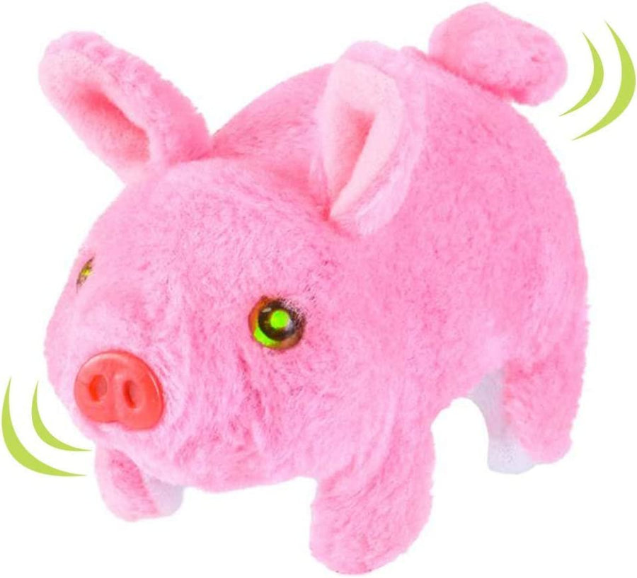 Walking Pig Toy That Oinks, Wiggles, and Lights Up, Battery Operated Oinking Piggy with Moving Tail and Nose, Interactive Piglet Pet Toy for Kids, Best Gift for Boys and Girls