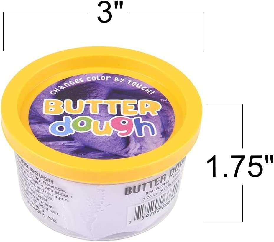 Color Changing Butter Dough, Set of 2, Modeling Clay for Kids, Creative Toys for Children, Kids’ Art and Craft Supplies, Great Educational Toy, Playdough Set for Boys and Girls