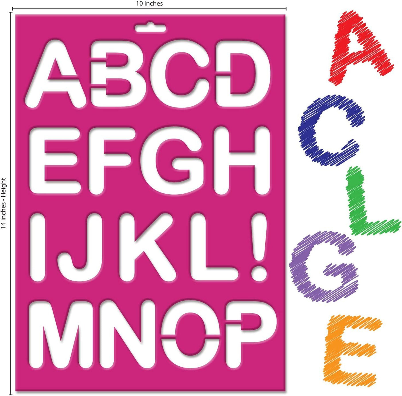 Karty Letter Stencils Large Alphabet Numeric Symbols Reusable Plastic Kit for Kids Learning