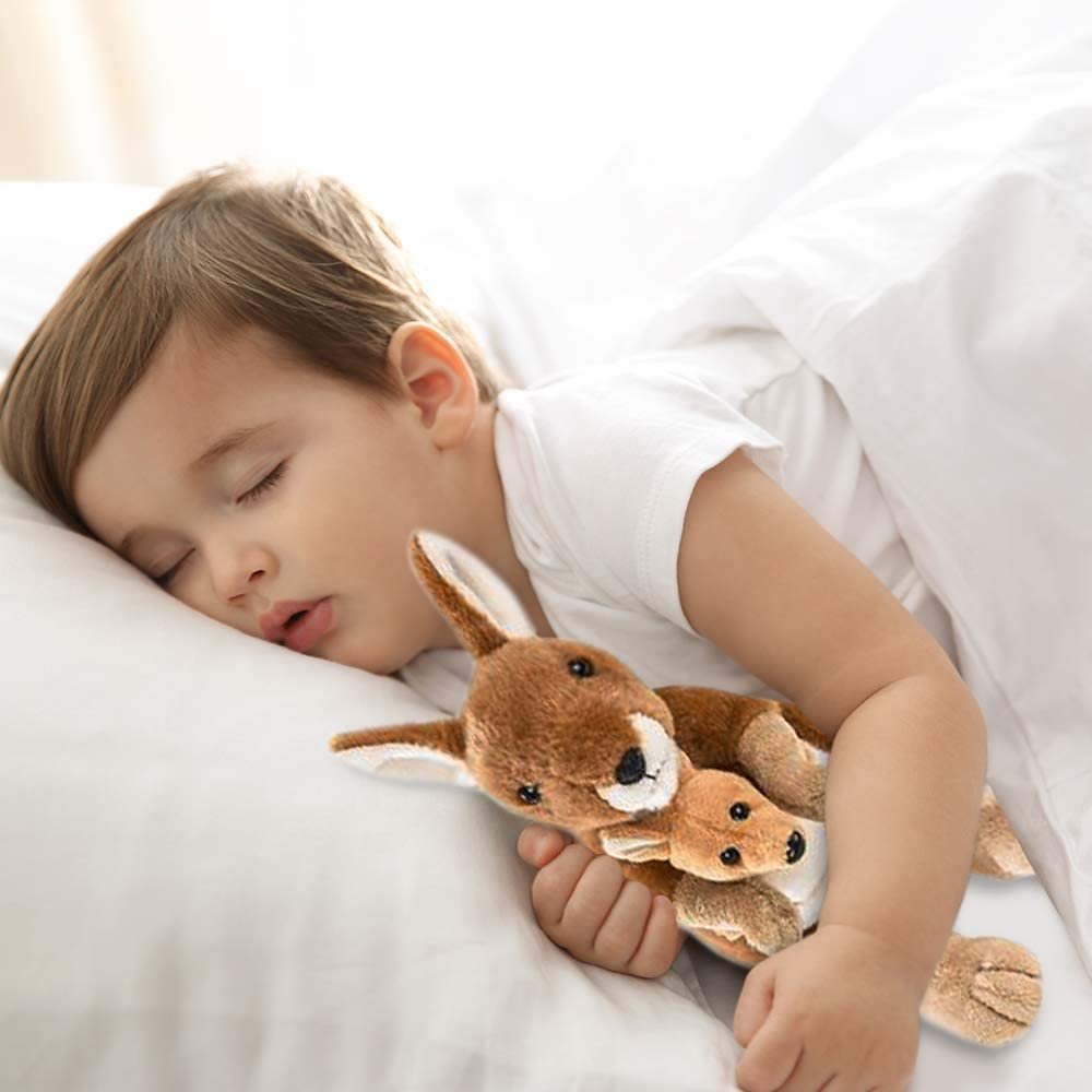 ArtCreativity Kangaroo Stuffed Toy, 1 PC, Soft Mom and Baby Kangaroo Plush Toy for Kids, Cute Home and Nursery Animal Decorations, Zoo Party Prop, Best Birthday Idea, 8 Inches Tall