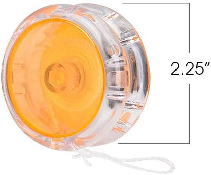 ArtCreativity Color Tinted Crystal Yoyos for Kids, Pack of 12, Plastic Yo-Yo Toys in Assorted Colors, Fun Birthday Party Favors, Goodie Bag Fillers, Holiday Stocking Stuffers, Classroom Prizes