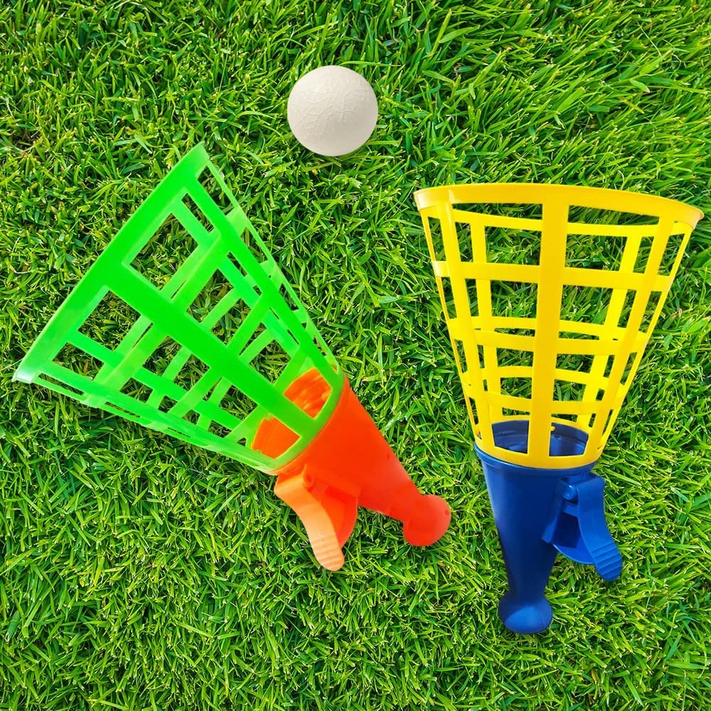 Catch Game Set Large Pop and Catch Game Set, Includes 2 Shooters and 1 Ball, Outdoor ...