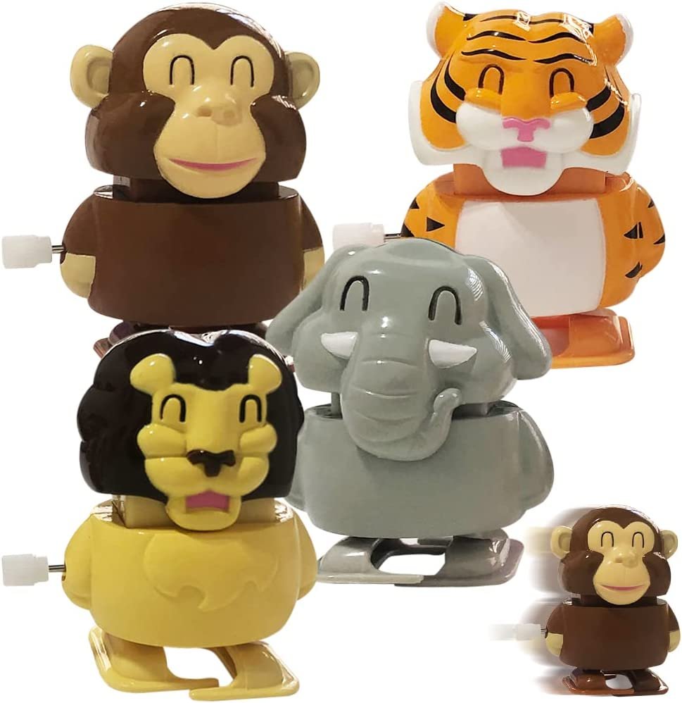 Wind Up Animal Toys for Kids, Set of 4, Walking Wind Up Toys with Elep ...