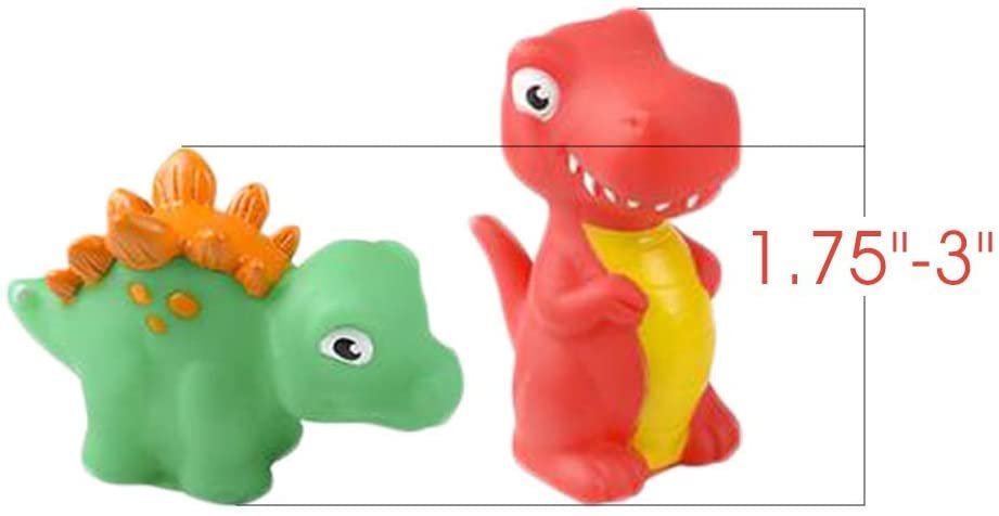 ArtCreativity Rubber Water Squirting Dinosaurs, Pack of 12, Bathtub and Pool Toys for Kids, Safe and Durable Water Squirters, Birthday Party Favors, Goodie Bag Fillers