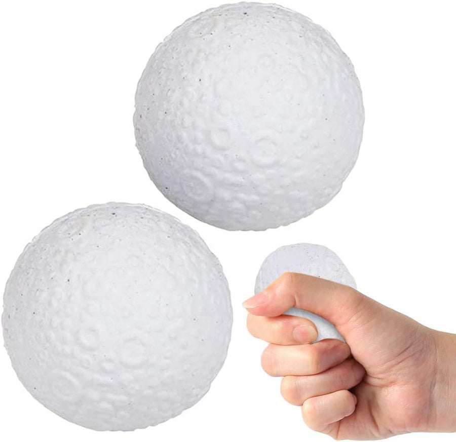 Squish Moons, Set of 2, Slow Rising Squeezy Space Themed Stress Relief Toys for Kids, 2.5"es Squeezable Outer Space NASA Party Favors and Desk Decorations