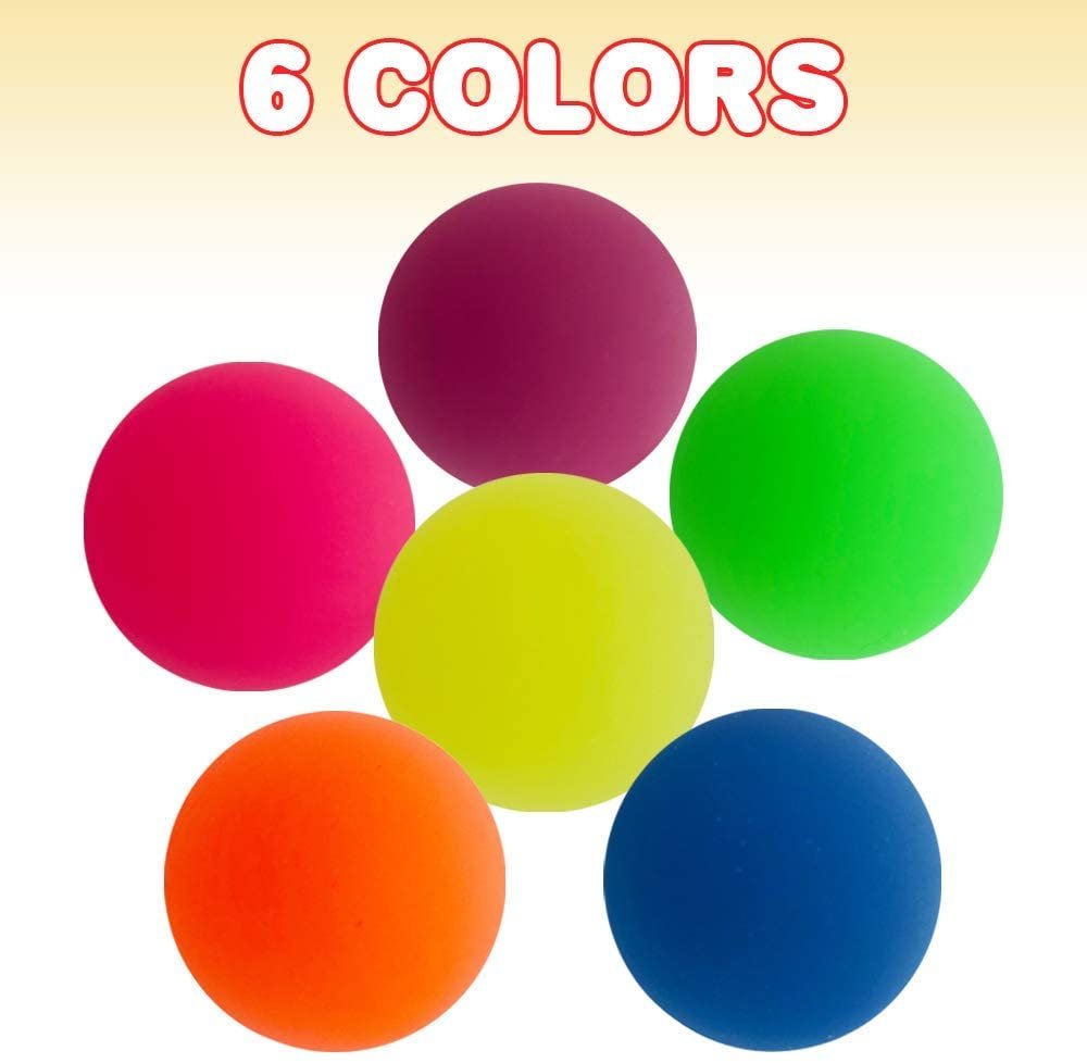 2.4" ICY Bouncy Balls for Kids, Set of 12, Bouncing Balls with a Frosty Look and Extra-High Bounce