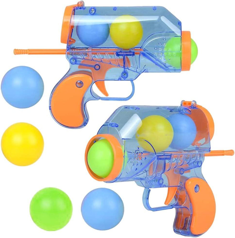 5" Ball Launchers, Set of 2, Each Set with 1 Toy Blaster Gun and 5 Plastic Balls, Cool Shooting Toys for Kids, Fun Toys for Outdoors, Indoors, Yard, Camping, Best Birthday Gift Idea