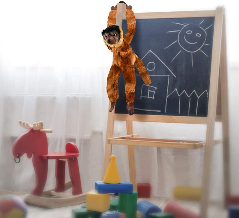 ArtCreativity Brown Hanging Collard Lemur Plush Toy, 18 Inch Stuffed Three-Toed Sloth with Realistic Design, Soft and Huggable, Cute Nursery Decor, Best Birthday Gift for Boys and Girls
