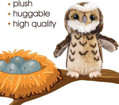 ArtCreativity Burrowing Owl Plush Toy, 1PC, Soft Stuffed Owl Toy for Kids, Cuddly Animal Plush Toy with Hard Plastic Eyes, Cute Nursery Décor, Barn Theme Party Decorations, Great Gift Idea
