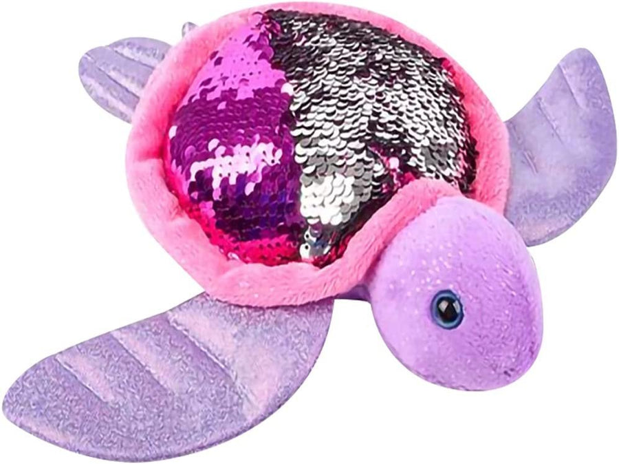 Flip Sequin Sea Turtle Plush Toy, 1PC, Soft Stuffed Sea Turtle with Color Changing Sequins, Cute Home and Nursery Animal Decorations, Calming Fidget Toy for Girls and Boys, 10.5"es