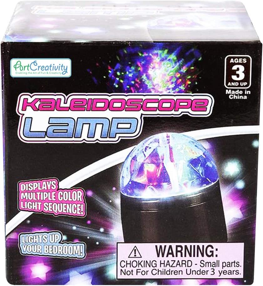 ArtCreativity Kaleidoscope LED Lamp, 1PC, Multi-Color LED Party Light for Kids and Adults, Battery Operated Decorative Lighting, Portable Mini Disco Light, Great Gift Idea for Boys and Girls