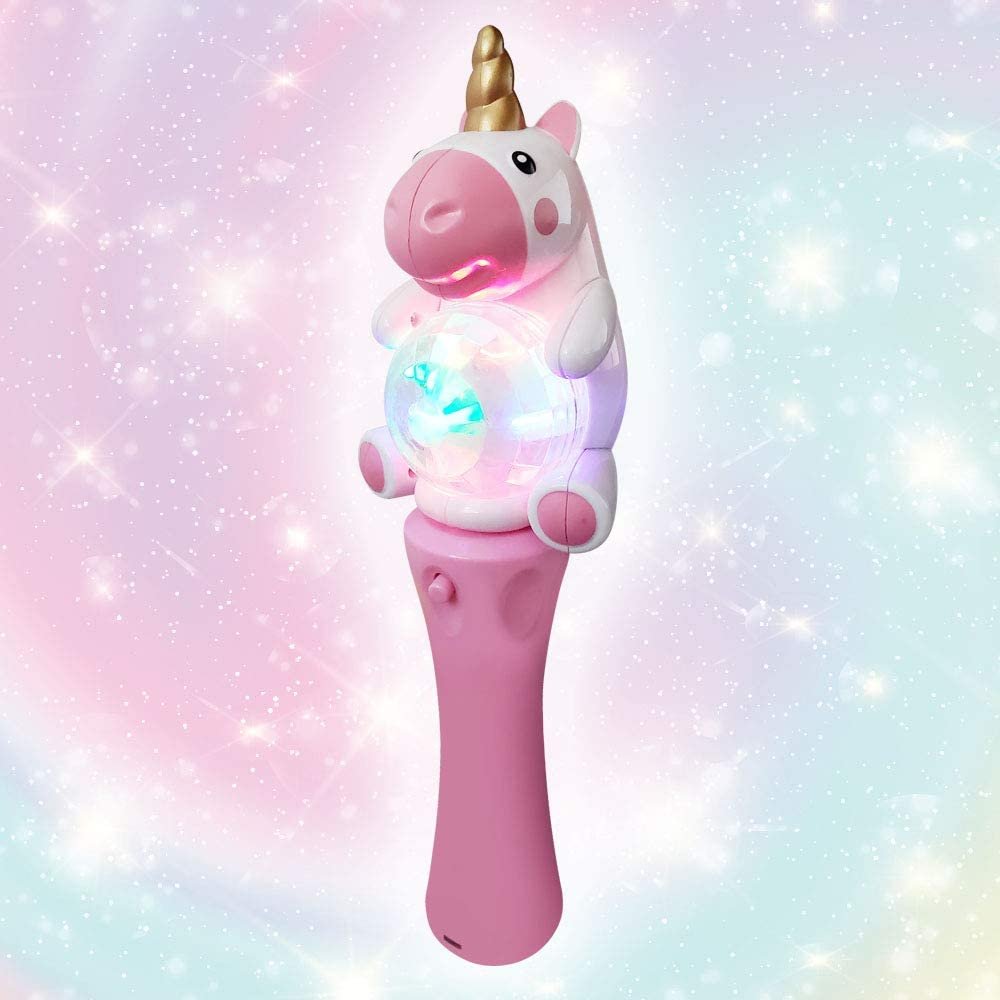 9.5" Princess Unicorn Spinning Wand - Fun Pretend Play Prop