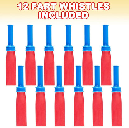ArtCreativity Fart Whistles, Set of 12, Hilarious Fart Noise Toys for Kids, Fart Sound Gag Gifts for Adults and Children, Great as Birthday Party Favors, Goodie Bag Fillers and Pinata Stuffers