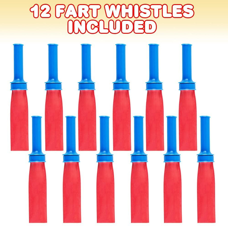 Fart Whistles, Set of 12, Hilarious Fart Noise Toys for Kids, Fart Sound Gag Gifts for Adults and Children, Great as Birthday Party Favors, Goodie Bag Fillers and Pinata Stuffers
