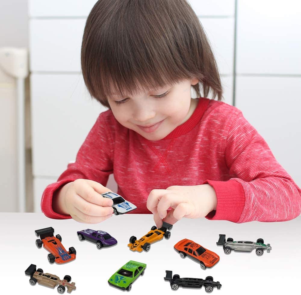ArtCreativity 25 Pc Diecast Toy Vehicles Playset, Durable Diecast Mini Racer Cars in Assorted Designs, Cool Birthday Party Favors for Kids, Best Birthday Gift for Boys and Girls