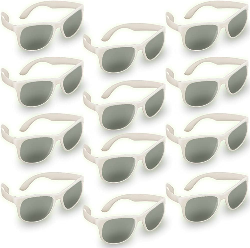 Sunglasses for Kids, Set of 12 Shades, Cool Birthday and Pool Party Favors for Boys and Girls, Photo Booth Props for Weddings, Fun Dress-Up Accessories, Goodie Bag Fillers