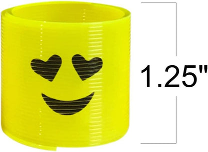 ArtCreativity Mini Emoticon Coil Springs, Set of 12, Plastic Coil Springs with Emoticon Designs, Fun Birthday Party Favors for Kids, Goodie Bag Fillers for Boys and Girls
