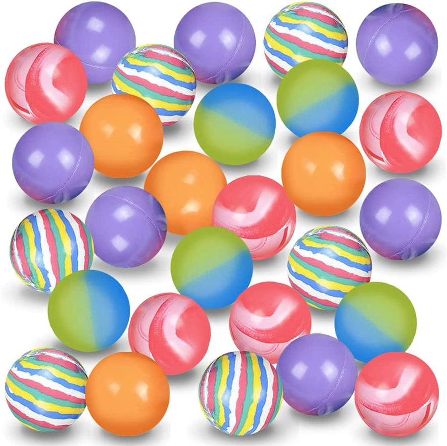 Hi-Bounce Balls Assortment for Kids, Set of 12 Bouncing Balls, Variety of Colors and Designs, Extra-High Bounce, Fun Birthday Party Favors, Goodie Bag Fillers