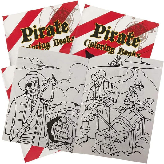 ArtCreativity Pirate Coloring Books - Pack of 12-8 Paged Mini Color Booklets, Fun Pirate Goodie Bag Fillers, Birthday Party Favors and Activities for Boys and Girls