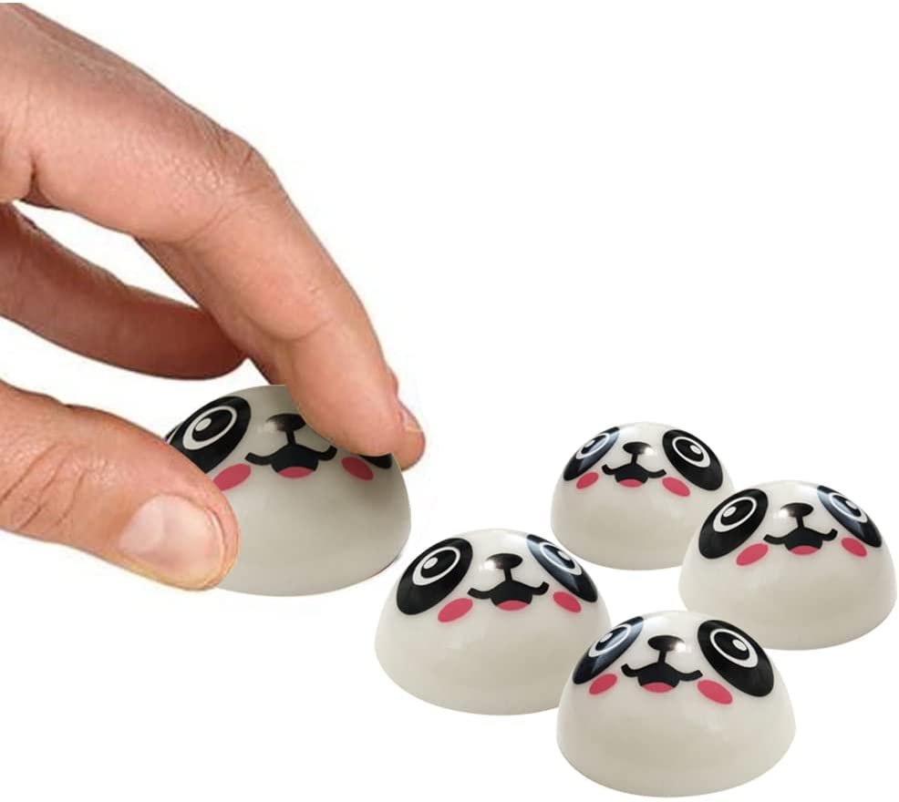 Panda Poppers, Pack of 24, Pop-Up Half Ball Toys, Old School Retro
