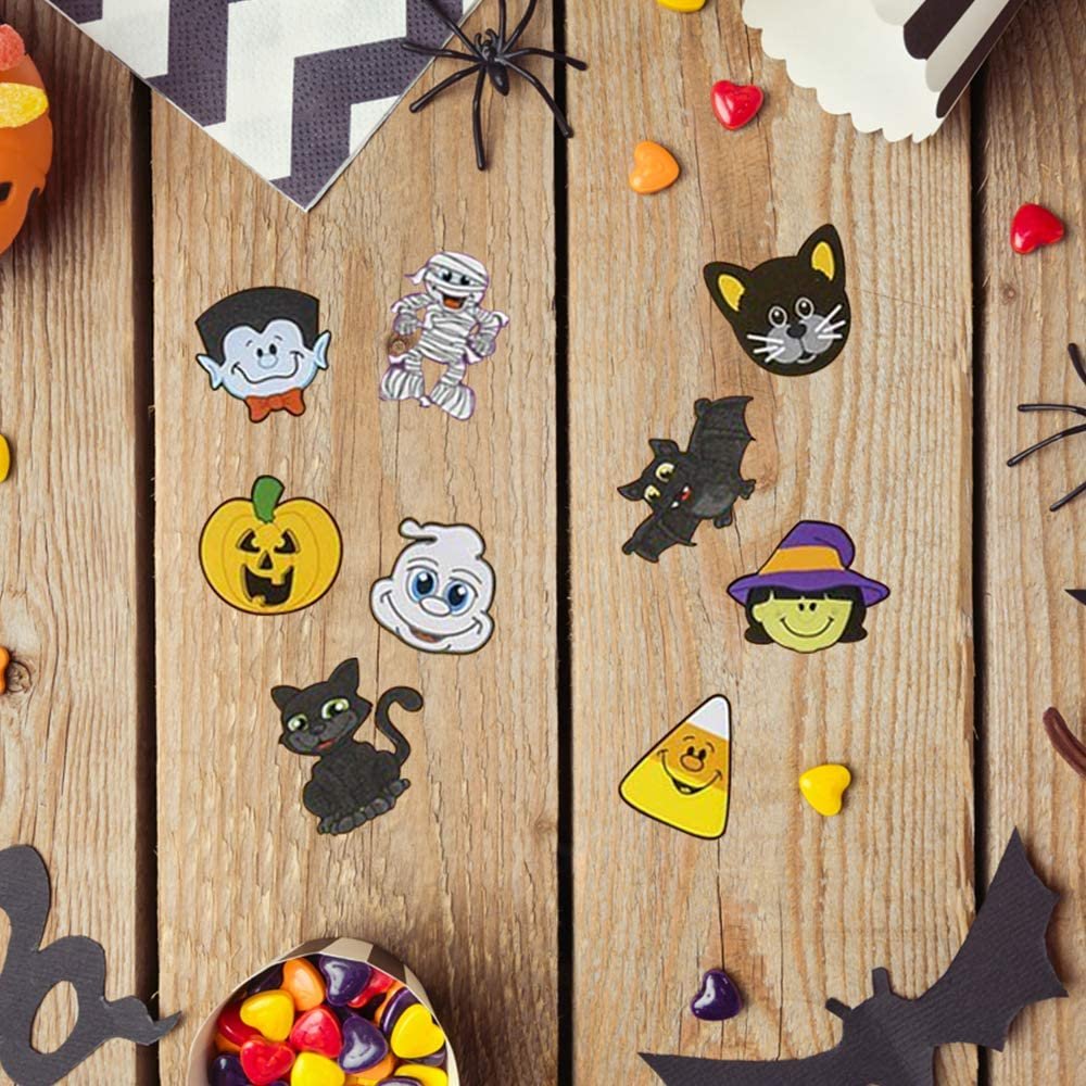 ArtCreativity Assorted Halloween Stickers for Kids, 100 Sheets with 1200 Stickers, Great for Halloween Party Favors, Treats, Décor, Classroom Crafts, Goodie Bags, Scrapbook for Boys and Girls