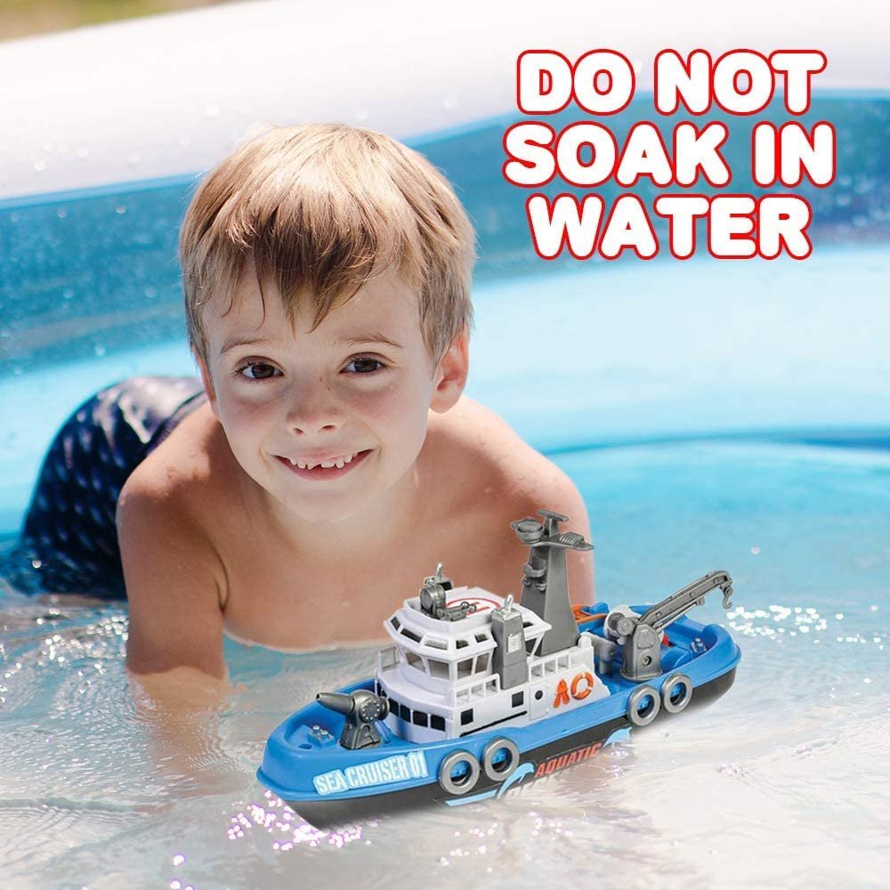 ArtCreativity Aquatic Research Vessel, BatteryOperated Toy Ship for Kids, Floats in Water, Floating Bathtub and Pool Toy for Boys and Girls, Best Birthday Gift for Children