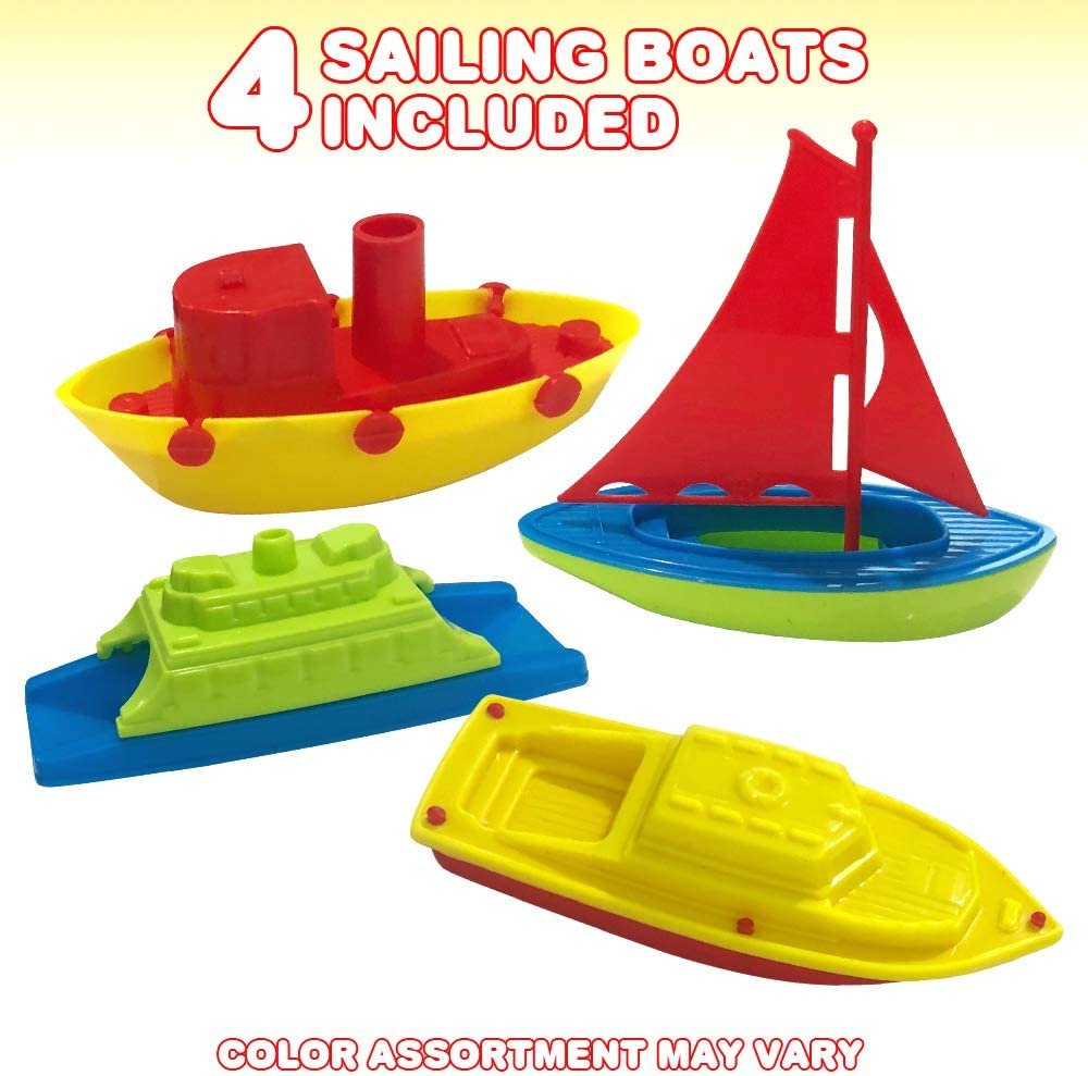 Plastic toy store boats for pool