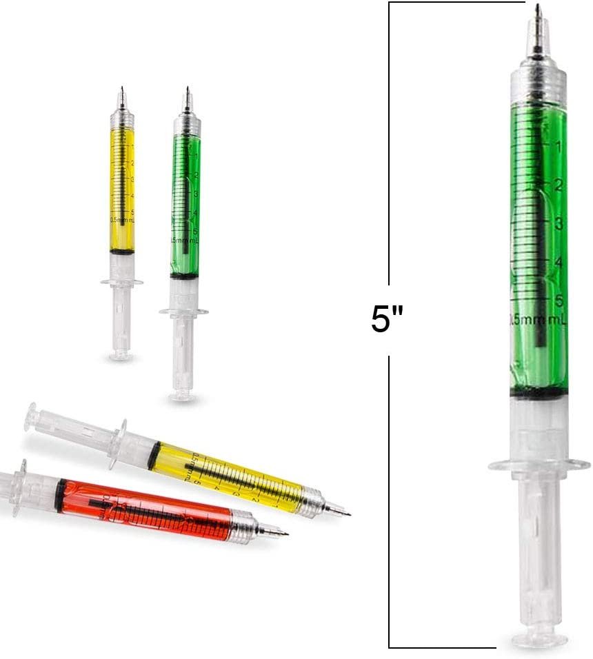 Syringe Pens for Kids - Bulk Pack of 60 - Retractable Fun Assorted Col ·  Art Creativity
